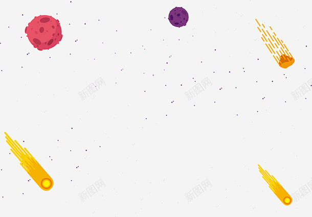 卡通漂浮星球陨石 设计图片 免费下载 页...