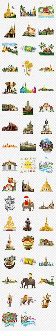 十一国庆节泰国旅游旅行出国海报素材背景图片PNG