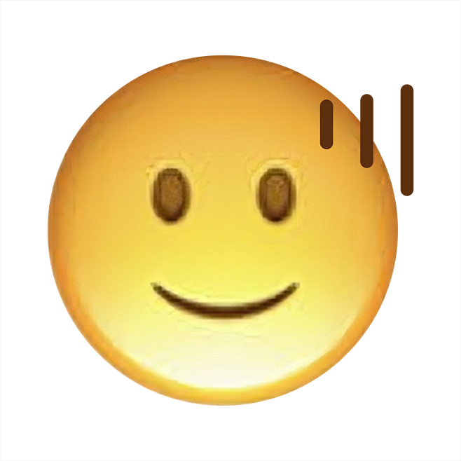 礼貌微笑尴尬恶搞emoji小黄脸