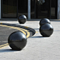 Marton granite spherical bollards
