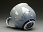 Two Tone Blue Lotus Mug