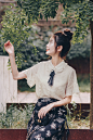 甜美百搭衬衫+一片式印花连衣裙