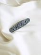 [단독] Oval textured hairpin (Gray)