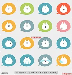 line贴图表情包一只猫的脸A face of a cat 一只猫的面部