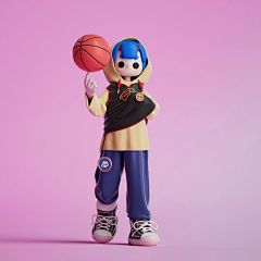 雪青幻想采集到拟人化 c4d