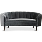 Art Deco Petite Sofa with Channel Tufting