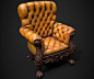 Leather Armchair, ketan kale : Prop study of a leather chair.
Highpoly + Lowpoly model created in 3ds Max.
texture created in substance painter.