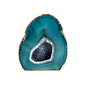 Aerin Lauder, Agate Geode Stone Ornament - Teal, Buy Online at LuxDeco