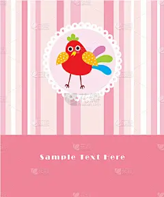 可爱的小鸡留言卡