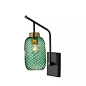 Derrick Wall Lamp with Brass Accents Black - Adesso, 1 of 3