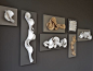 Vasso Fragkou: sculptures on the wall: 