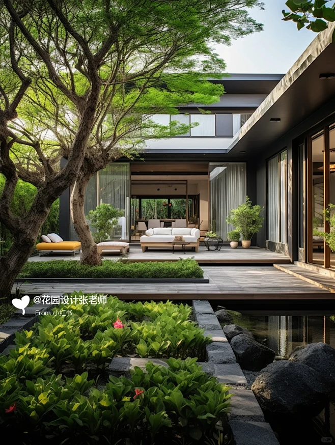 花园设计灵感|现代轻奢庭院-花瓣网