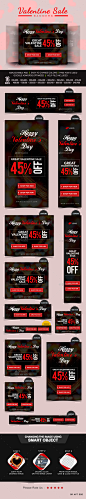 Valentines Day Sale Banners - Banners & Ads Web Elements