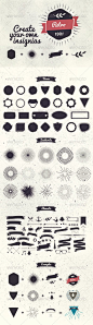 Badge Creator Kit - Decorative Vectors #WebDesign #GraphicDesign #Print