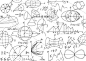 24组科技数学类图表公式笔记铅笔线稿图EPS矢量设计素材AI35-淘宝网