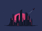 Future city : landing page header illustration