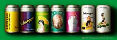 复古女郎插画设计 Schweppes 易拉罐饮料包装设计-上海包装设计公司2