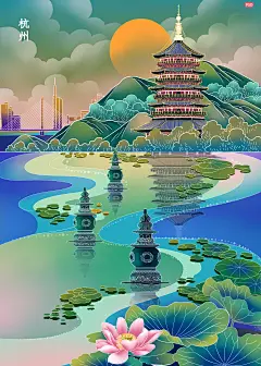 城市印象地标插画美工资源 (407)