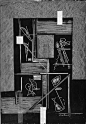 白线，艾琳·赖斯·佩雷拉（美国，切尔西，马萨诸塞州，1902-1971 年，马贝拉），不透明哑光漆，纸上刮擦