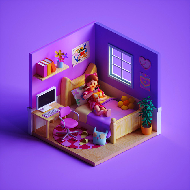 C4D&OC
小房间 卧室 人物