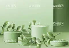 电商背景  - 源文件下载【酷图网】电商背景,圆柱体背景,树叶,叶子,绿叶,立体空间背景,展示台,几何背景,不规则几何,立体背景,3D背景,3d背景,对比色背景,空间感背景,三维背景,直线背景,线条背景,三角形背景,绚丽背景,炫酷背景,酷炫背景,炫彩背景,时尚背景,现代背景,简洁背景,简约背景,海报背景,展板背景