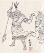工笔画-白描图谱之西游记与封神榜