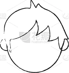 运动模糊,讽刺漫画,正面视角,面无表情,轮廓,矢量,发型,人,男人,剪影