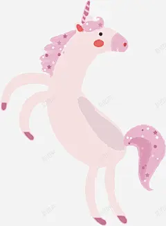 可爱粉色梦幻小马高清素材 矢量图 免费下载 页面网页 平面电商 创意素材 png素材
