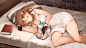 Ryza and Fi Sleeping Art from Atelier Ryza 2: Lost Legends & the Secret Fairy