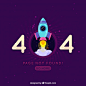 404 error background in flat style Free Vector