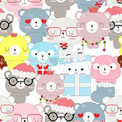泰迪熊,四方连续纹样,式样,可爱的,性格,愉悦,惊奇,童年,收集,庆祝