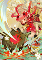 阴阳师百闻牌超话在牌牌画的图～

12蟹姬 34金鱼姬 5玉藻前 6垢尝 7惠比寿 8独眼小僧 9樱雪姬觉醒设计稿

感谢组内大佬们的指教！
#阴阳师百闻牌# ​​​​