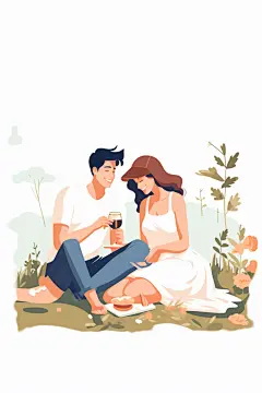 学生放暑假夏季漫画风插画