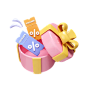Discount Gift Box  3D Icon