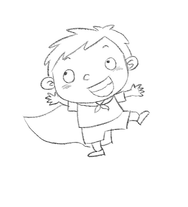 小男孩线稿