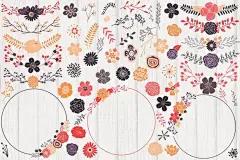 小碎花手绘花朵背景图案PNG免抠素材 Clipart Pattern Bundle Set - 南岸设计网 nananps.com