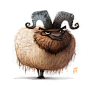 Day 518. A sheep by Cryptid-Creations