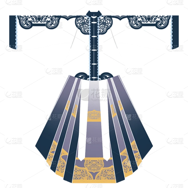 中国风-国潮汉服服饰单品贴纸6素材-花瓣网