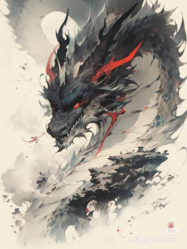 黑龍black dragon-花瓣网