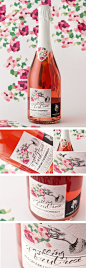 WEINMANUFAKTUR CLEMENS STROBL // Sparkling Brut Rose: By www.strobl-kriegner.com #wine #sparkling #creative #design #flowers