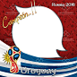 Marco para fotos de Uruguay con motivo al mundial de fútbol de Rusia 2018