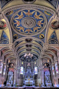 The inside of Saint Bernards Church in Akron, Ohio