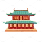 中国风-中式建筑贴纸