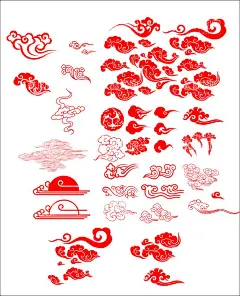 祥云  - 源文件下载【酷图网】祥云,元素,云彩,云朵,七彩祥云