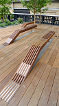 Timber benches // James Corner Field Operations and ... | Landscape