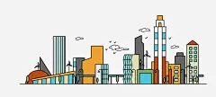 卡通手绘美丽的城市高清素材 创意 动漫动画 卡通建筑 卡通手绘 简约 美丽的城市 免抠png 设计图片 免费下载