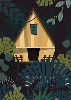 海边木屋度假场景