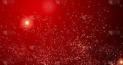红色背景上点缀着金色的散景彩灯。三维演示
