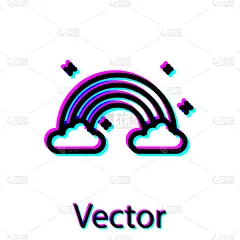 云,彩虹,分离着色,白色,黑色,计算机图标,华丽的,天气,春天,弯曲
