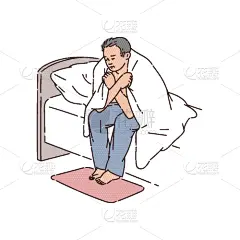 男人,失眠症,毯子,成年的,人,夜晚,白色,头痛,疲劳的,覆盖